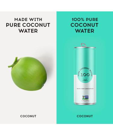 100 Coconuts Pure Coconut Water - 100% Natural & Low Calorie Drink - Pack of 12, 11 fl oz - Electrolyte-Rich, Non-GMO - Buy Online on GoSupps.com