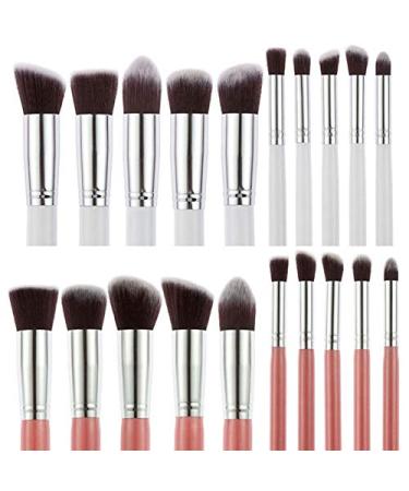 Milopon 10PC Make-Up Brush Set - Foundation Eyeshadow Eyebrow & Facial Brushes - Premium Cosmetic Tools for Women & Girls - International Shipping - Buy Online on GoSupps.com