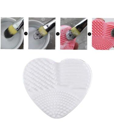 Heart-Shaped Silicone Makeup Brush Cleaner | 1pc Scrubber & Washing Mat for Beauty Tools - Buy Online on GoSupps.com