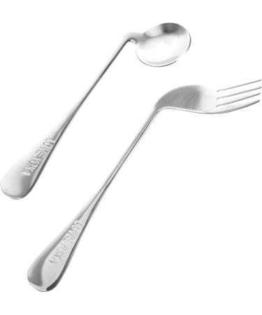 Lurrose Left-Hand Adaptive Spoon - Curved Baby Training Cutlery for Easy Grip & Feeding - Buy Online on GoSupps.com