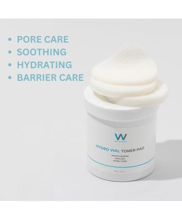 Hydro Vial Toner PAD - 150 Pieces | Vegan Hydrating Toner with PHA & BHA | Pore Care & Skin Soothing | Tea Tree & Hyaluronic Acid - Buy Online on GoSupps.com