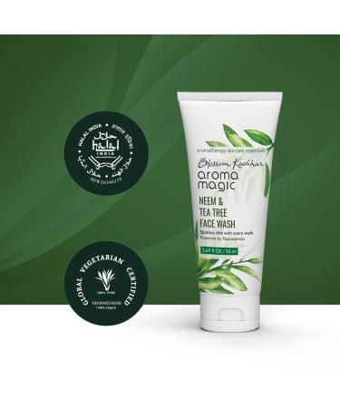 Aroma Magic Neem & Tea Tree Face Wash (Pack of 2) - Natural Acne Cleanser for Men & Women | Hydrating Facewash for Oily & Sensitive Skin | 3.38 Fl Oz (100ml) - Buy Internationally - Buy Online on GoSupps.com