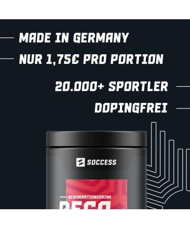 Recovery Regeneration Drink for Athletes | Post Workout Sports Drink with BCAA Glutamine Amino Acids Electrolytes & Minerals - 20 Portions - Pomegranate Flavor - Buy Online on GoSupps.com