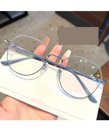 Fuqinqingoz fashion reading glasses anti glare computer reader anti blue light presbyopia glasses personality flat light mirror (color: c 5 size: +200) +200 C 5