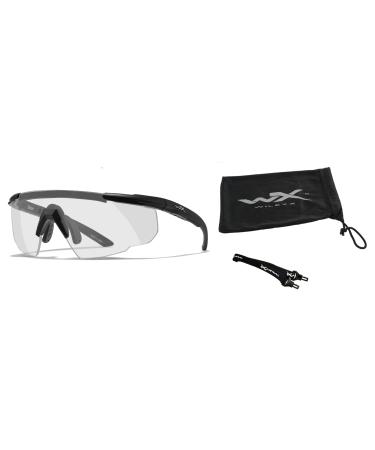 Wiley X Saber Advanced Shooting Glasses ANSI Z87.1+ Safety Sunglasses for Men and Women, UV and Eye Protection for Hunting and Shooting Matte Black Frames, Clear Lenses, Ballistic Rated
