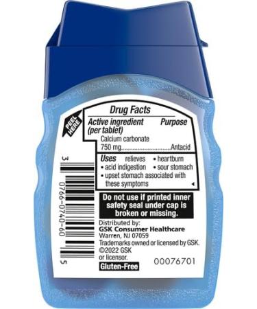 TUMS Smoothies Extra Strength Antacid Chewable Tablets for Heartburn Relief Assorted Fruit - 12 Count (Pack of 2) - Buy Online on GoSupps.com