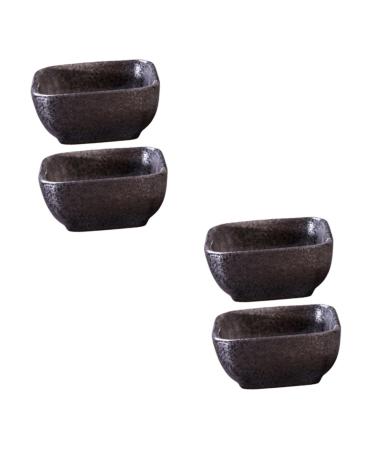 Zerodeko 4 Pcs Mini Appetizer Plates Mini Snack Plate Porcelain Saucer Plate Ceramic Dip Bowls Divided Food Dipping Bowl Pinch Bowls for Spices Ceramic Soy Sauce Bowl Dipping Plate Ceramics 8*3.8cmx2pcs As Shownx2pcs