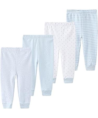 Chamie Newborn Baby 9-12 Months Clothing Set | 5 Pcs Bodysuit, 4 Pcs Pants, Vests | Pure Cotton | Boys and Girls 0-12M | Blue2 - Buy Online on GoSupps.com