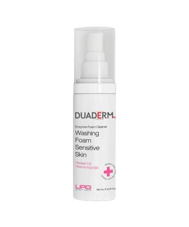 DUADERM Enzyme-Foam Sensitive Skin Cleanser Gentle Papain Enzyme Foaming Face Wash with Azelaic Acid & Beta-Glucan for Sensitive & Normal Skin 5.1 fl oz (150 mL)