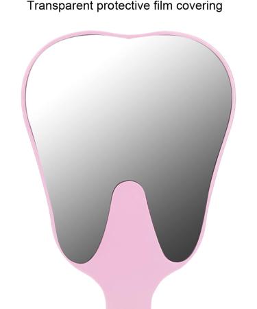 Cute Tooth Shaped Mirror with Handle Small Gift for Dental Clinic 3 Colors Available PC Material Designed for Oral Observation (Pink) - Buy Online on GoSupps.com