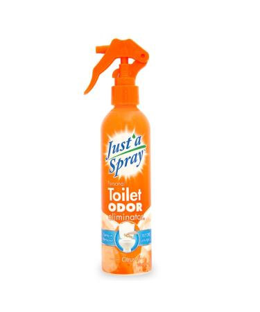 Just a Spray Citrus 220 ml - Home & Office Poop Spray Before You Go Toilet Odor Eliminator - Bathroom Deodorizer Just One Spray Toilet Freshener Safe for Septic