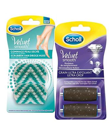 SCHOLL Ultra Exfoliating + Scrubbing Replacement Roller Pack (2x2 refills)