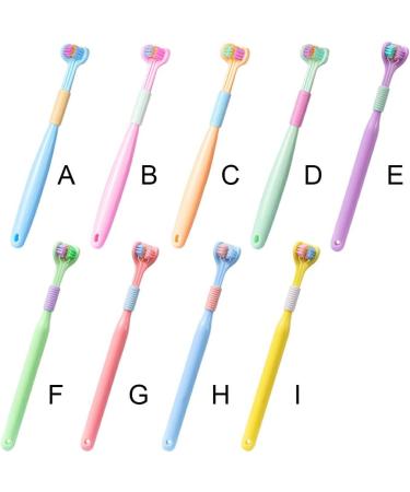 Yusseqdd Sensory Toothbrush for Gentle Dental Care | Triple Head Pink Toothbrush for Adults & Kids | Effective Oral Hygiene Tool - Buy Online on GoSupps.com