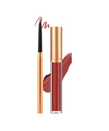 Lipstick and Lip Pencil - Moisturizing Makeup Products | Tinted Lip Gloss | For Women Brides Students Travelers Beginners Wedding Parties Romantic Evenings and Performances