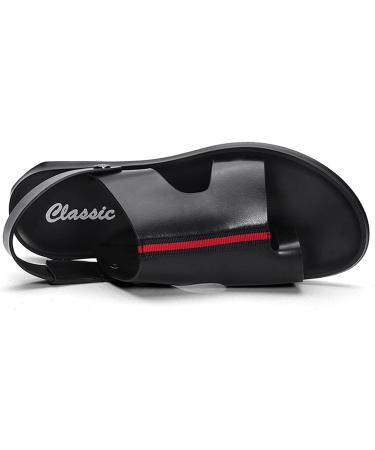 Men's Cowhide Orthotic Bunion Correction Sandals - Open Toe Clip Toe Flip Flops in Black - Buy Online on GoSupps.com