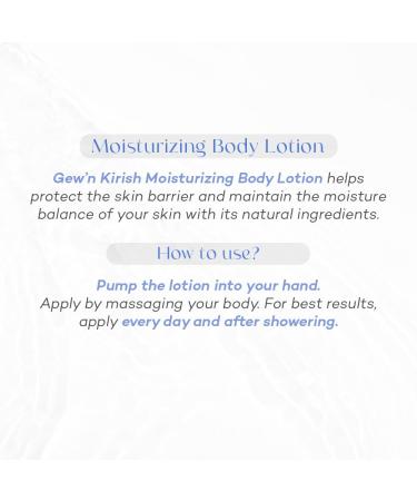 Gew n Kirish Moisturizing Body Lotion - Daily Hydration for All Skin Types | Natural Ingredients & Skin Barrier Protection | 7.5 fl oz - Buy Online on GoSupps.com