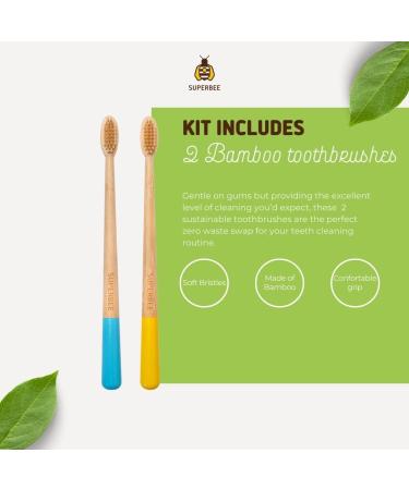 Eco-Friendly SuperBee Women Gift Box - Toothpaste Tablets Bamboo Toothbrush Body Scrubbers & More | Perfect Housewarming & Christmas Gift - Buy Online on GoSupps.com