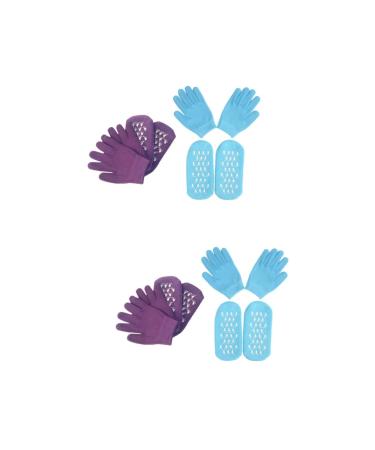 Healeved 4 Sets Hand and Foot Care Set Socks for Heels Foot Spa Socks Foot Care Products Bat Wing Hair Band Moisturizing Gloves Moisturizing Socks High Heel Skin Care Women's Vegetable Gel