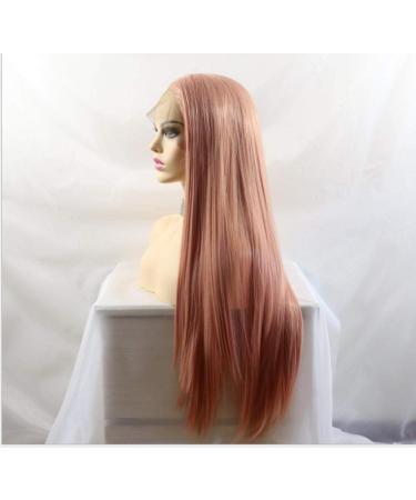 BGHJUE Pink Straight Synthetic Lace Front Wig for Black Women - Soft Heat Resistant African Hair - Buy Online on GoSupps.com