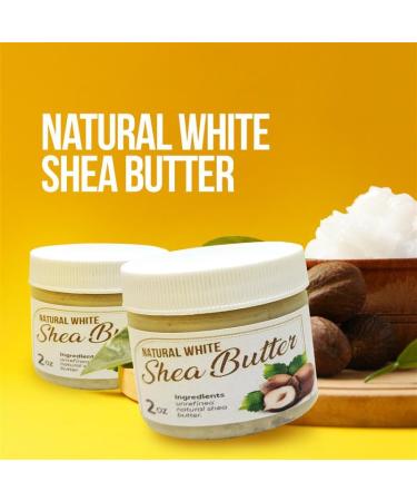 Raw African Shea Butter Travel Size 2 oz Pure Unrefined Shea Butter for Skin Hair & Face Traditional Plant-Based Body Cream for Dry Rough Areas - White White Shea Butter - Buy Online on GoSupps.com