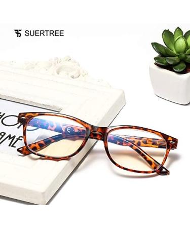 Suertree Anti-Blue Computer Reading Glasses | Blue Light Filter UV Blocking | 3.50 Magnification | Unisex Leopard Design - Buy Online on GoSupps.com