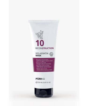 Puring 10 Veg-Keratin Reconstruction Mask 250ml | Restructuring Mask for Damaged Natural or Treated Hair