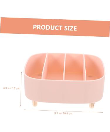 Angoily Makeup Storage Box | Lipstick Organizer & Eyeshadow Palette Holder - Pink Vanity Organizer Tray 20.6X20X8.6CM - Perfect for Drawers & Desktops - Buy Online on GoSupps.com