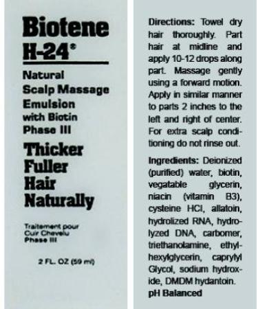 Shop Mill Creek Biotene H-24 Natural Scalp Massage Emulsion - 2oz | International Shipping Available - Buy Online on GoSupps.com