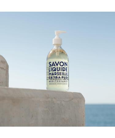 Compagnie de Provence Savon de Marseille Extra Pure Liquid Soap - Mediterranean Sea - 16.7 Fl Oz Glass Pump Bottle - Buy Online on GoSupps.com