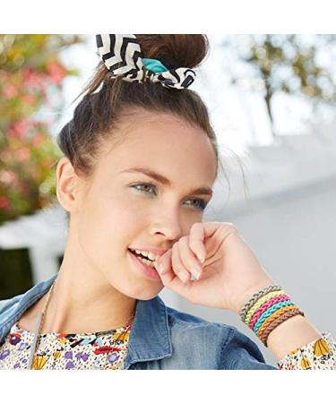 Braided Hair Ties Set - Chocolate Caramel Cocoa Cream - 18 Pcs - Buy Online on GoSupps.com