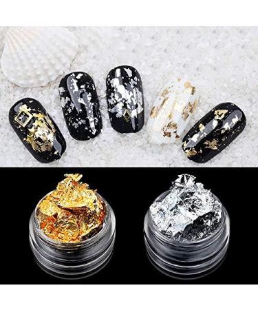 12 Boxes Nail Art Foil Glitter Flakes in Gold, Silver & Copper - Nail Sequins for Decorations - Buy Online on GoSupps.com