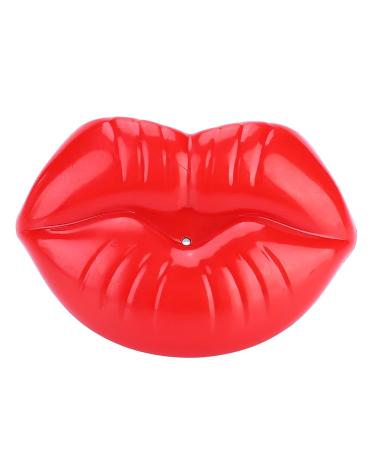 Funny Baby Pacifier Lips Food Grade Silicone Safe for Babies 3 Months and Up 5 Colors (Red)