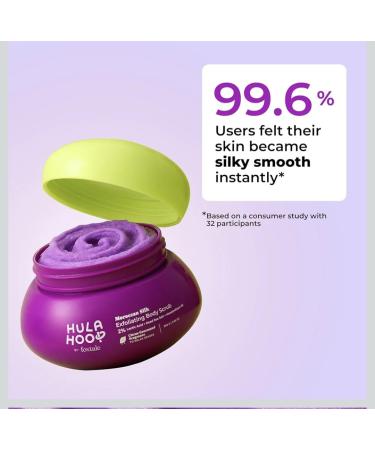 Hula Hoop Moroccan Silk Exfoliating Body Scrub with 2% Lactic Acid Dead Sea Salt Meadowfoam Oil Citrus Gourmand Fragrance 200g - Buy Online on GoSupps.com