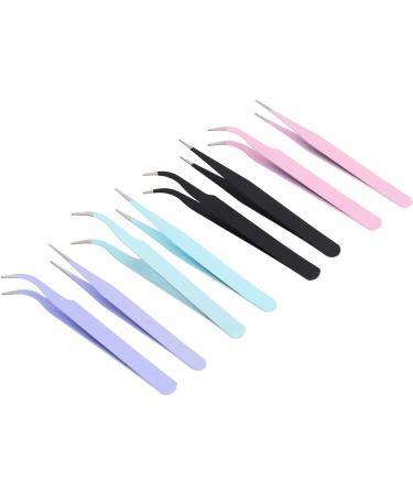 High Carbon Steel Precision Tweezers Set for Eyebrows - Durable & Ideal for International Shipping - Buy Online on GoSupps.com