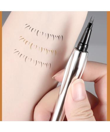 Cooklesa Eyebrow Two-Pronged Eyebrow Pencil Natural Waterproof Eyebrow Pen With Microfine Tip 2024 Upgraded Natural Brows Eyebrow Pen 3D Waterproof Microblading Eyebrow Pen (Light Brown) - Buy Online on GoSupps.com