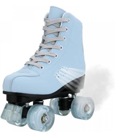 XUDREZ SkyBlue Frosted High-top Roller Skates for Women/Girls US 8 - Beginner Classic Double-Row Design for Indoor/Outdoor Use - Buy Online on GoSupps.com