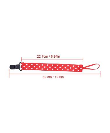 Universal Pacifier Leash - Baby Pacifier Clips for Safety | Teething Toys Holder for Infants & Toddlers - Red Dots - Buy Online on GoSupps.com