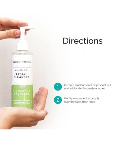 Sea Beauty Amino Acid Gel Facial Cleanser with Sea Minerals and Collagen - 8 Fl Oz - Buy Online on GoSupps.com
