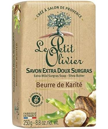 LE PETIT OLIVIER - Gentle Solid Soap with Shea Butter 250G - Pack of 4 - Buy Online on GoSupps.com