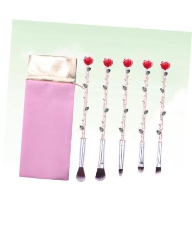 FRCOLOR 5PCS Makeup Brush Set - Cosmetic Brushes with Rose Design | Perfect for Flawless Makeup Application - Buy Online on GoSupps.com