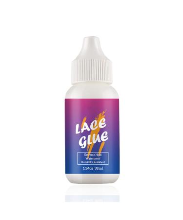 Lace Wig Glue Wig Adhesive Glue Strong Hold Invisible Bonding Adhesive Hair Glue for Wigs Waterproof Latex-Free and Oil-Resistant Wig Glue Lace Front (38ml)