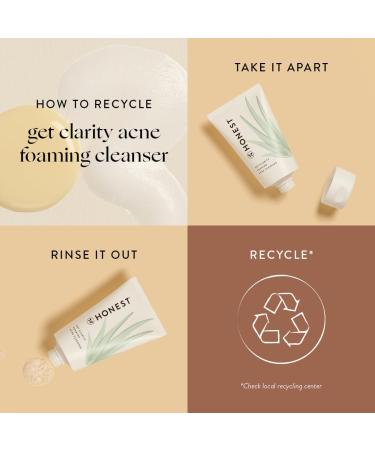 Buy Honest Beauty Get Clarity Cream to Foam Acne Cleanser for Oily Skin | Vegan Cruelty-Free Colloidal Sulfur & Apple AHAs | 4 fl oz - Buy Online on GoSupps.com