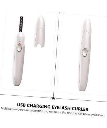 Housoutil 1 Set Eyelash Curler Electric Eyelash Curling Tool Make up Kit Heated Curler USB Charging Hand Wisking Tool Electric Makeup Tool Eyelash Curling Clip Charge Hair Curler White Abs - Buy Online on GoSupps.com