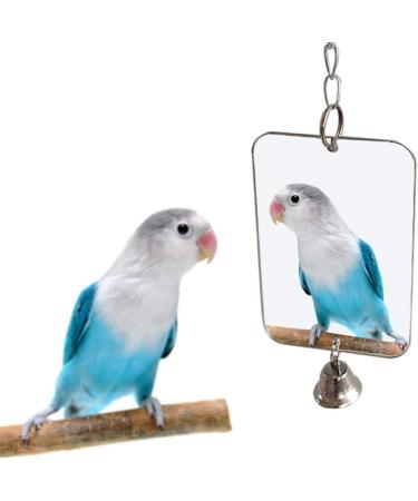 Vectxi Parrot Mirror Toy - Hanging Bird Accessory for Cage Decoration & Play - Practical Pet Needs - Buy Online on GoSupps.com