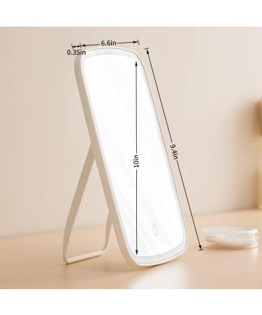 Touch Screen Vanity Makeup Mirror | LED Lights, Brightness Adjustable, USB Rechargeable - Buy Online on GoSupps.com