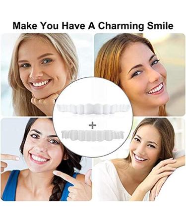 Instant Snap-On Veneers Set for Perfect Smile - 2 Upper + 2 Lower Teeth with Box - Buy Online on GoSupps.com