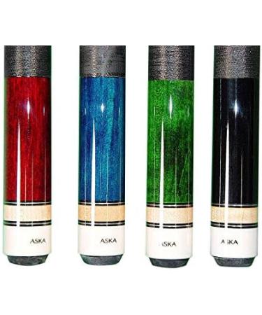 Aska L2 Billiard Pool Cue Sticks Set - 58 Hard Rock Canadian Maple - 5/16x18 Joint - 13mm Hard Tip - Mixed Weights (Set of 4) - Buy Online on GoSupps.com