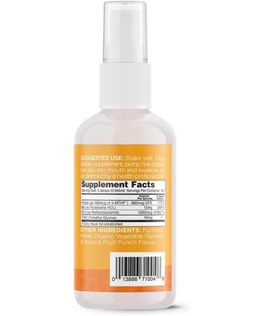Pure Vegan Bx3 Liquid Vitamin B Spray - Essential B6, B9, B12 - 2 FL Ounce - Buy Online on GoSupps.com