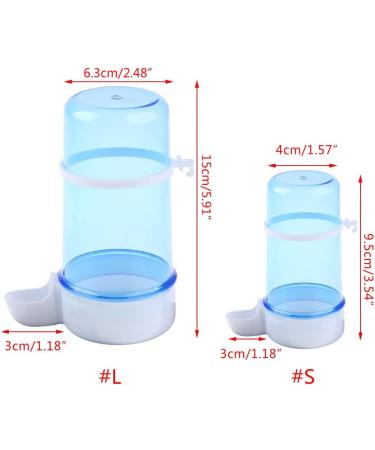 hetuioiyster Parrot Feeder Automatic Water Drink Container Food Dispenser Cage Birds Supplies Feeder Bottle S - Buy Online on GoSupps.com
