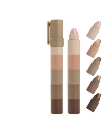 Monozoz Eyeshadow Sticks Eyeshadow and Highlighter Pen Kit Cosmetic Face Long-Lasting Hold for Outdoors Parties Travel Scene Carnival School Appointments